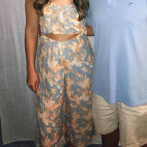 Halter midi jumper with cutout